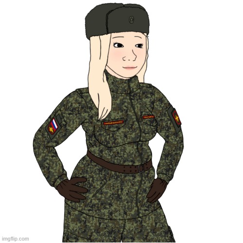 Female Russian Soldier | image tagged in female russian soldier | made w/ Imgflip meme maker