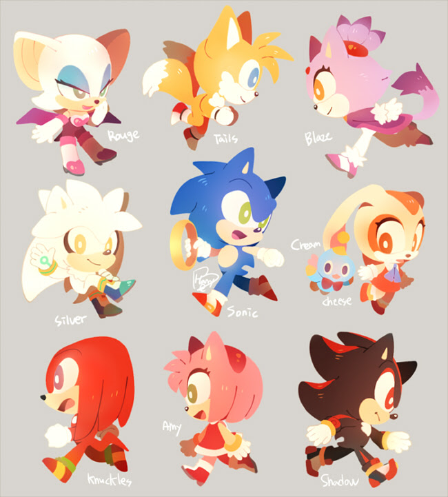 Sonic the Hedgehog Chibi Calendar Blank Meme Template