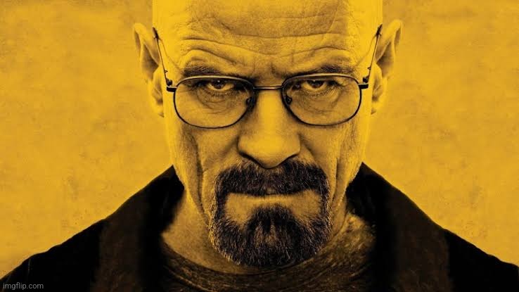 Walter white (breaking bad season 5 cover art) | image tagged in walter white breaking bad season 5 cover art | made w/ Imgflip meme maker