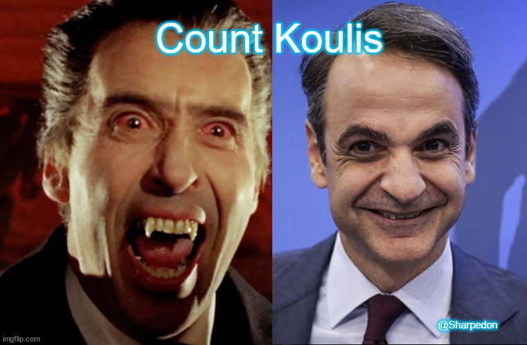 Count Koulis |  Count Koulis; @Sharpedon | image tagged in dracula,greek,prime minister,satire | made w/ Imgflip meme maker