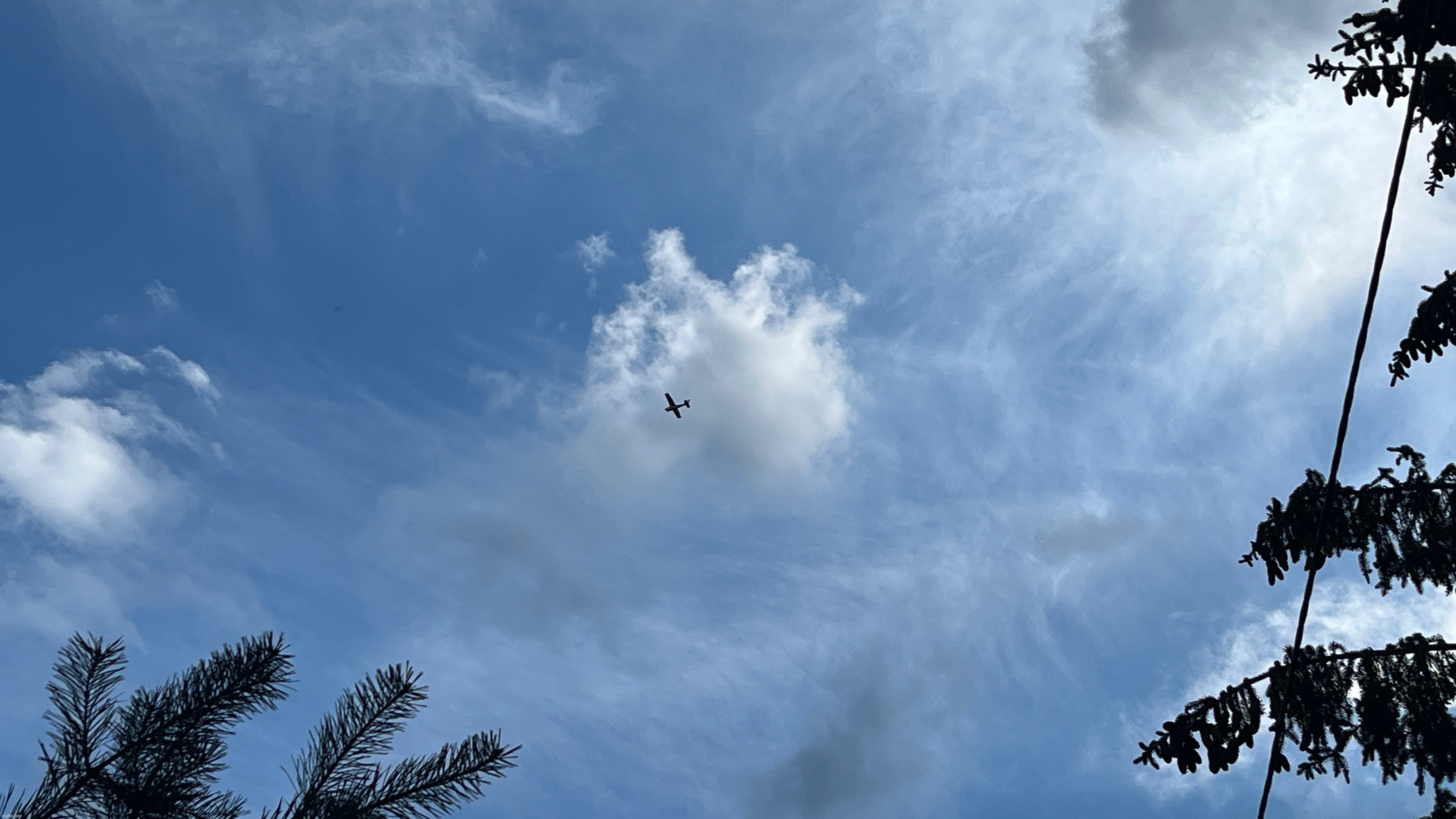 clouds and a PLNE | image tagged in share your own photos,clouds,plane,yes | made w/ Imgflip meme maker