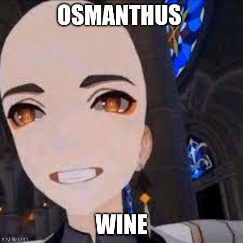 OSMANTHUS WINE | OSMANTHUS; WINE | image tagged in memes,genshin impact | made w/ Imgflip meme maker