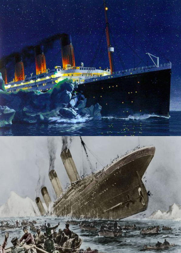 Sinking Titanic Blank Meme Template