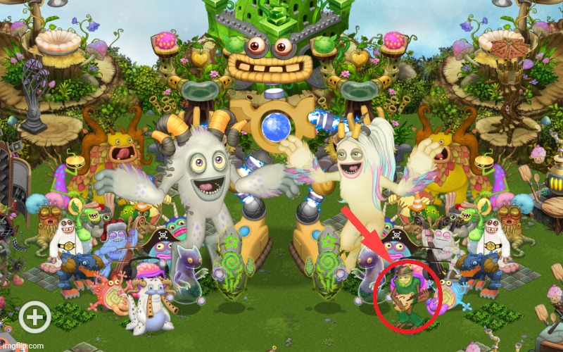 My plant island rn (can you find the hidden shugabush¿) | image tagged in my singing monsters | made w/ Imgflip meme maker
