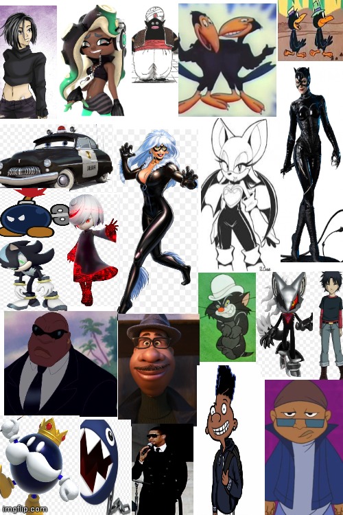 Characters that are black part 2 | image tagged in cartoons | made w/ Imgflip meme maker
