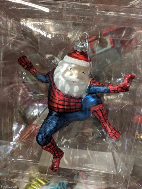 Spider-Santa | image tagged in off brand,memes,funny | made w/ Imgflip meme maker