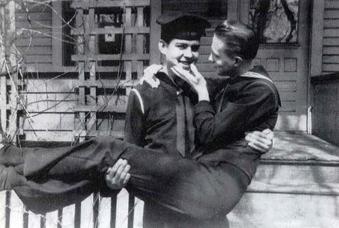 Vintage gay couple Blank Meme Template