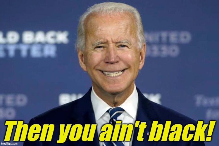 obiden says, "Then you ain't black." | image tagged in obiden says then you ain't black | made w/ Imgflip meme maker