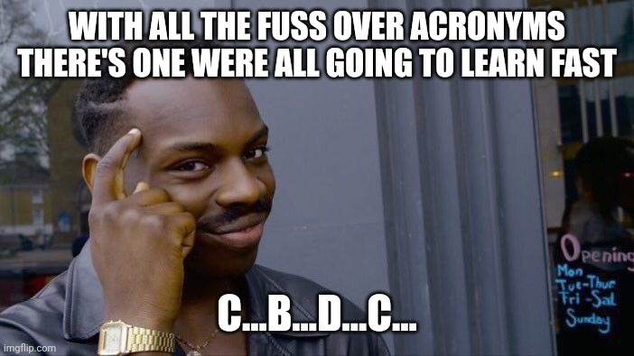 Welcome to the new feudalism | WITH ALL THE FUSS OVER ACRONYMS THERE'S ONE WERE ALL GOING TO LEARN FAST; C...B...D...C... | image tagged in memes,roll safe think about it | made w/ Imgflip meme maker