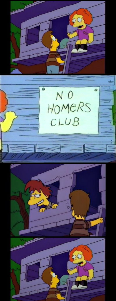No Homers Club Four Panels Blank Meme Template