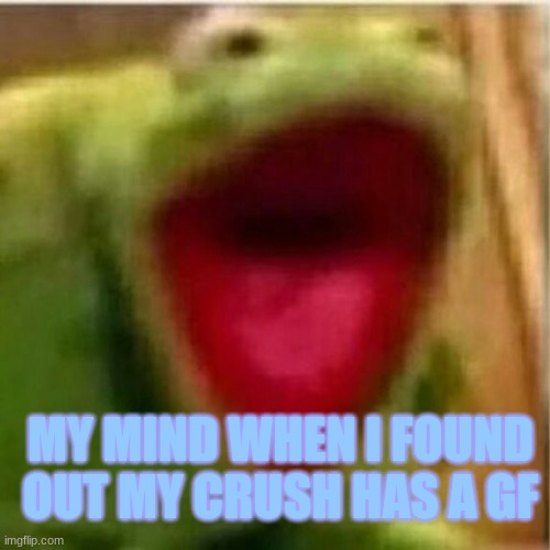 OMG HELP ME MY CRUSH GAVE ME HIS NUMBER!!!!!!!! | MY MIND WHEN I FOUND OUT MY CRUSH HAS A GF | image tagged in ahhhhhhhhhhhhh | made w/ Imgflip meme maker