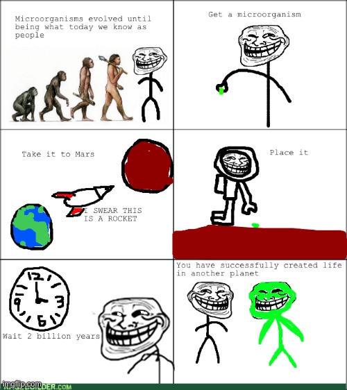Meanwhile on earth, McDonalds fixed their ice cream machines. | image tagged in rage comics,troll physics,mars | made w/ Imgflip meme maker