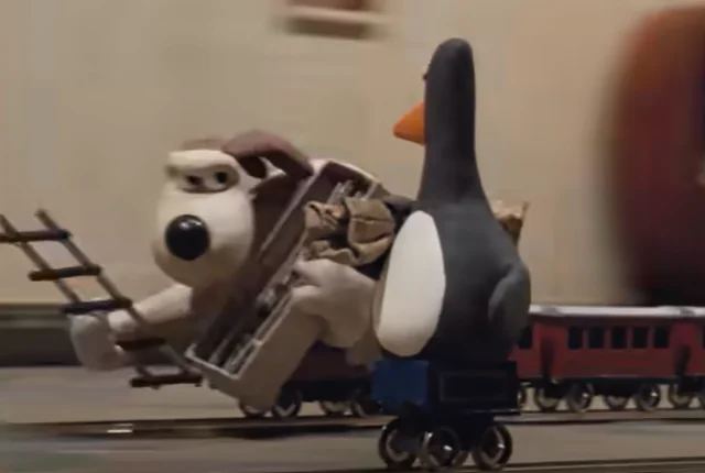 Gromit vs Penguin Blank Meme Template