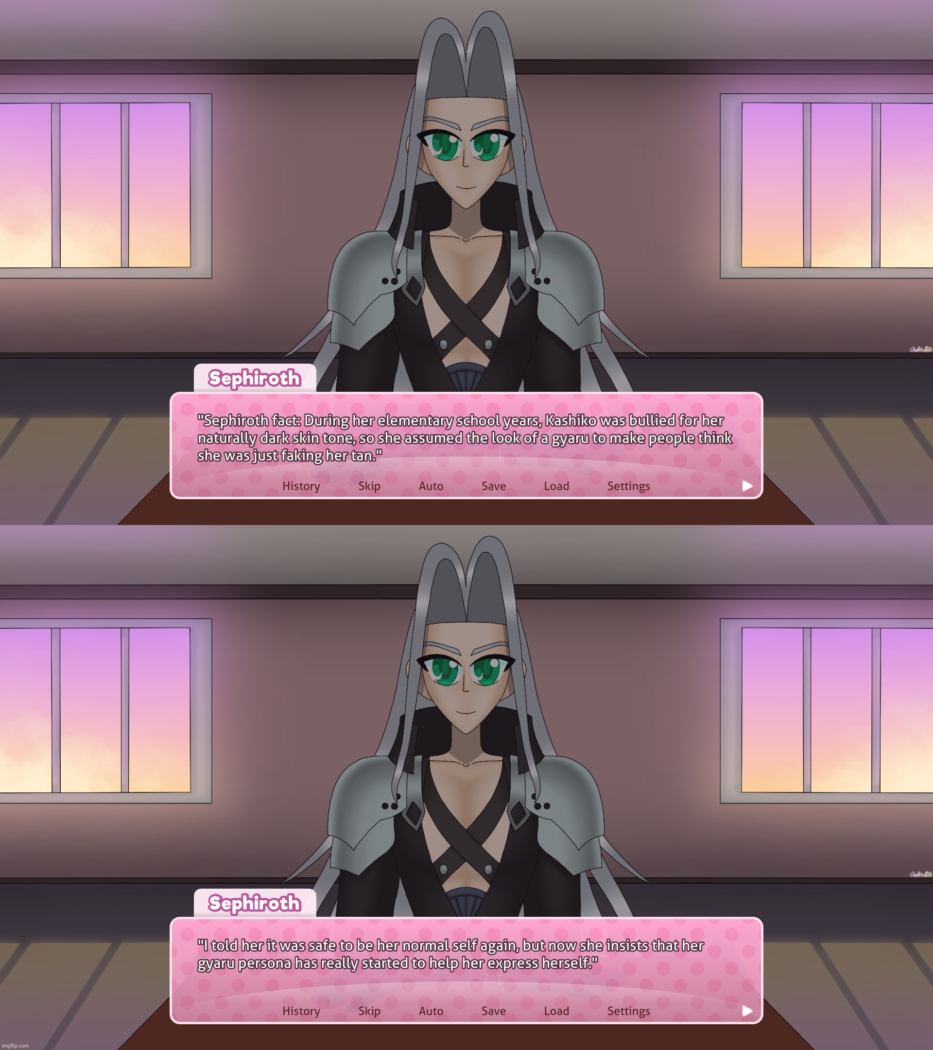 “The typical Japanese beauty standard was black hair and fair skin. Kashiko had the black hair, just not the fair skin” | made w/ Imgflip meme maker
