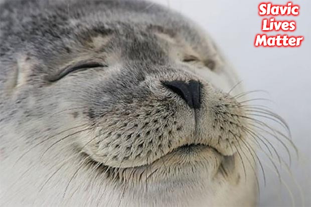 Satisfied Seal | Slavic Lives Matter | image tagged in memes,satisfied seal,slavic | made w/ Imgflip meme maker