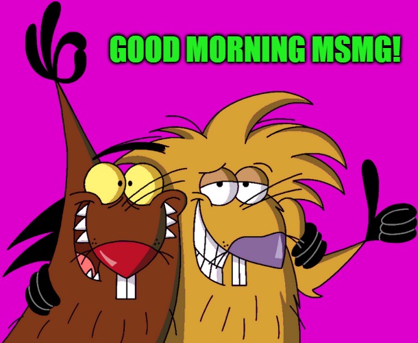 good morning | GOOD MORNING MSMG! | image tagged in beavers,kewlew | made w/ Imgflip meme maker