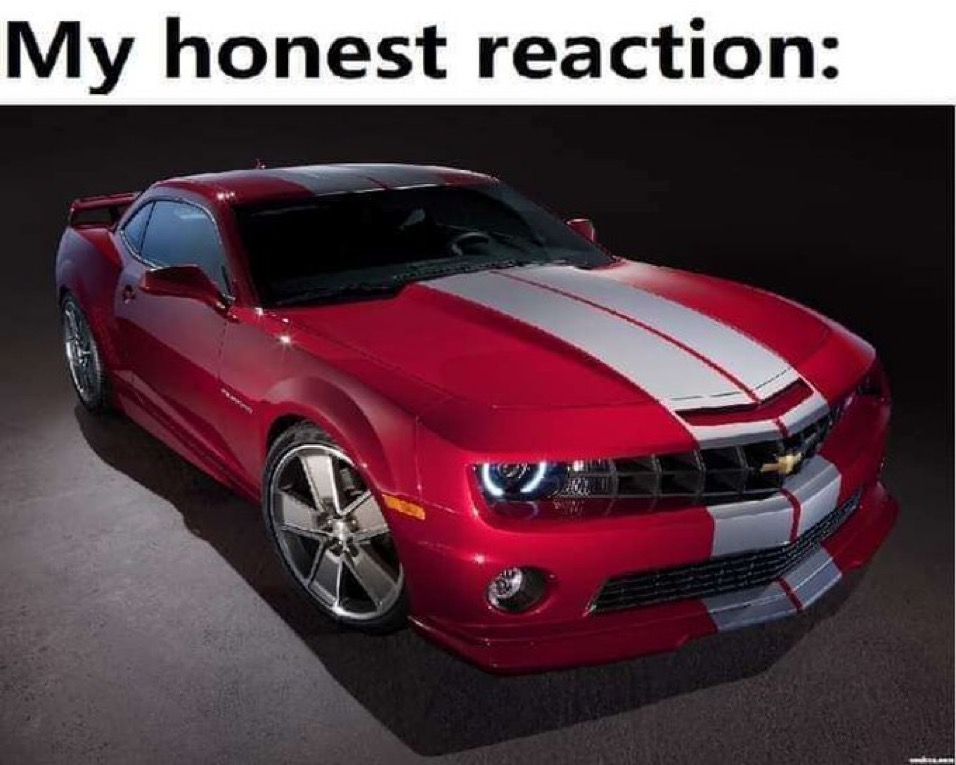 High Quality Chevy Camaro Reaction Blank Meme Template