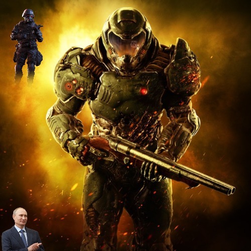 Slavic Doom Guy | image tagged in slavic doom guy,slavic,russo-ukrainian war | made w/ Imgflip meme maker