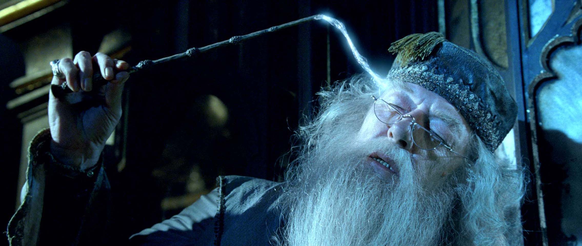 Dumbledore pulling memories Blank Meme Template