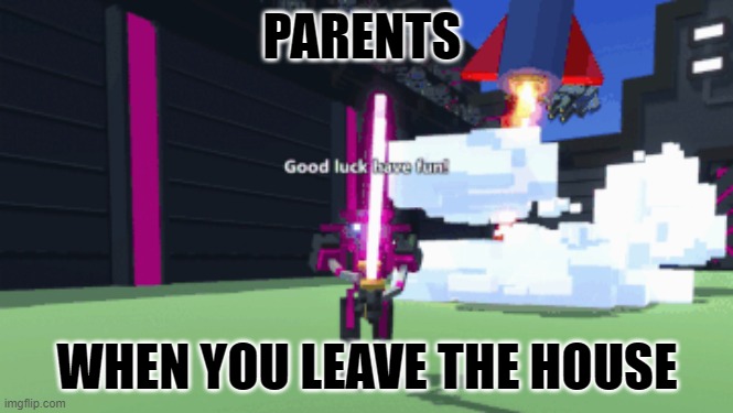 This is a meme | PARENTS; WHEN YOU LEAVE THE HOUSE | image tagged in clone,drone | made w/ Imgflip meme maker
