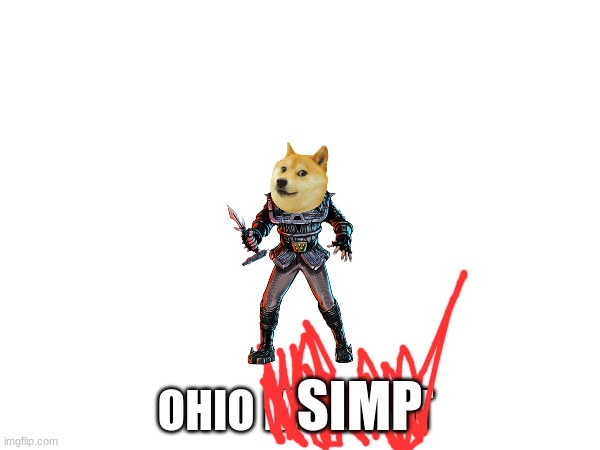 blank ohio moment | SIMP | image tagged in blank ohio moment | made w/ Imgflip meme maker