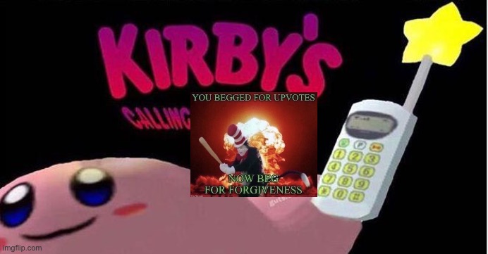 Kirby's calling the Police | image tagged in kirby's calling the police | made w/ Imgflip meme maker