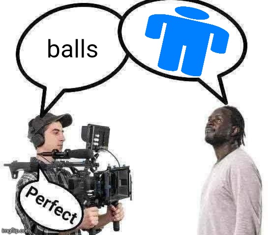 Cameraman perfect | balls | image tagged in cameraman perfect | made w/ Imgflip meme maker