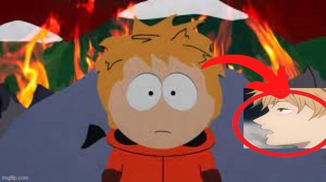 KENNY IS ACTUALLY DENJI!!!111!!! (@Doggo) | image tagged in chainsaw man,south park,kenny,denji | made w/ Imgflip meme maker