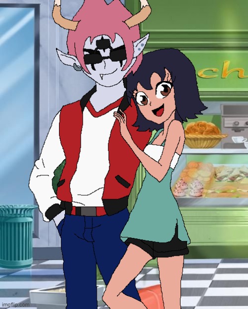 Janna & Tom on a date | image tagged in star vs the forces of evil | made w/ Imgflip meme maker