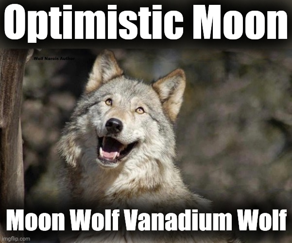 Optimistic Moon Moon Wolf Vanadium Wolf | Optimistic Moon; Moon Wolf Vanadium Wolf | image tagged in optimistic moon moon wolf vanadium wolf | made w/ Imgflip meme maker
