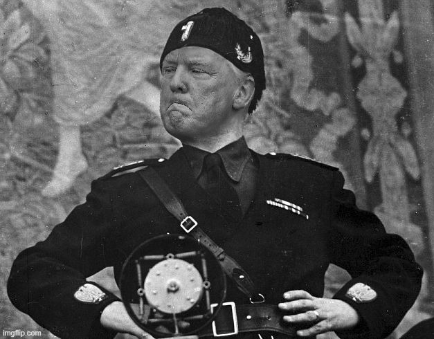 Fascist Trump | image tagged in fascist trump | made w/ Imgflip meme maker