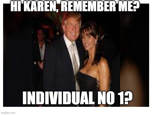 HI KAREN, REMEMBER ME? INDIVIDUAL NO 1? | made w/ Imgflip meme maker