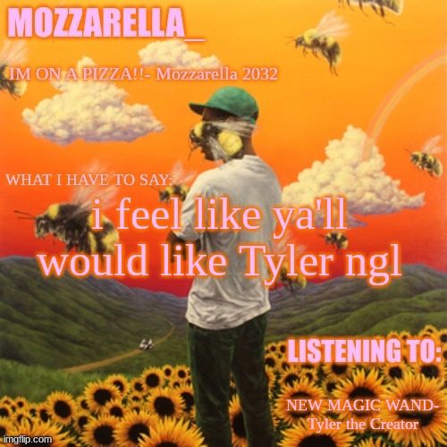 Flower Boy | i feel like ya'll would like Tyler ngl; NEW MAGIC WAND- Tyler the Creator | image tagged in flower boy | made w/ Imgflip meme maker