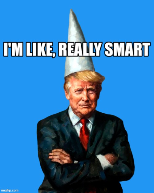 trump smort... like really... | image tagged in donald trump here's donny,dunce,i am smort | made w/ Imgflip meme maker