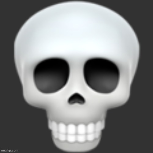 Iphone skull emoji | image tagged in iphone skull emoji | made w/ Imgflip meme maker