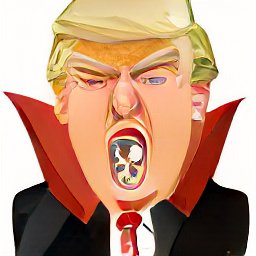 High Quality Trump vampire, sucking the blood out of the GOP and the USA Blank Meme Template