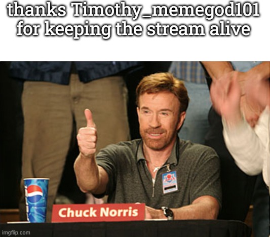 Chuck Norris Approves Meme | thanks Timothy_memegod101 for keeping the stream alive | made w/ Imgflip meme maker