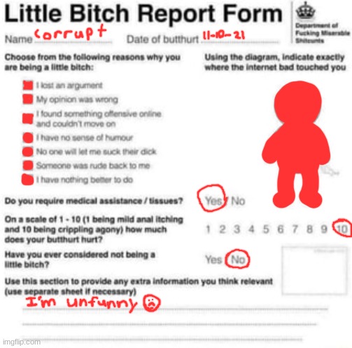 bitchass report form | image tagged in bitchass report form | made w/ Imgflip meme maker