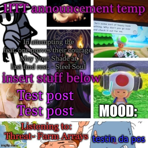 Hecate Announcement V1.1 | Test post Test post; testin da pos | image tagged in hecate announcement v1 1 | made w/ Imgflip meme maker