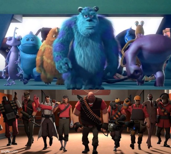 image tagged in monsters inc walk | made w/ Imgflip meme maker