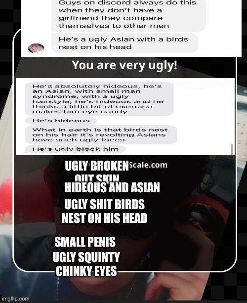 Aleks/ChingChong even my girlfriend and mum said you’re ugly | image tagged in ugly,ugly guy,ugly face,asian,incel,virgin | made w/ Imgflip meme maker