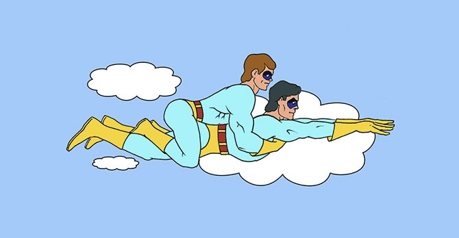 High Quality Ambiguously Gay Duo Blank Meme Template