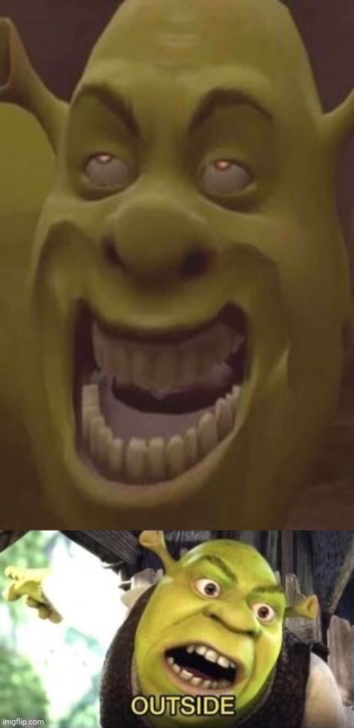 Cursed shrek | image tagged in outside,cursed image,cursed,shrek,memes,unsee | made w/ Imgflip meme maker