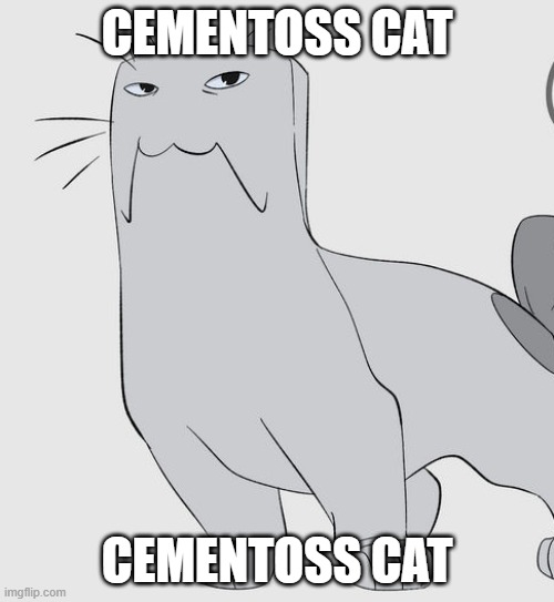 Cementoss Cat | CEMENTOSS CAT; CEMENTOSS CAT | image tagged in cementoss,cat | made w/ Imgflip meme maker