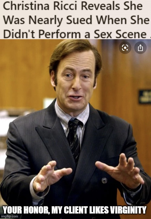 YOUR HONOR, MY CLIENT LIKES VIRGINITY | image tagged in your honor | made w/ Imgflip meme maker