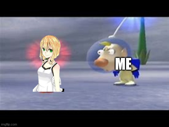I like em anime girls | ME | image tagged in surprised louie | made w/ Imgflip meme maker