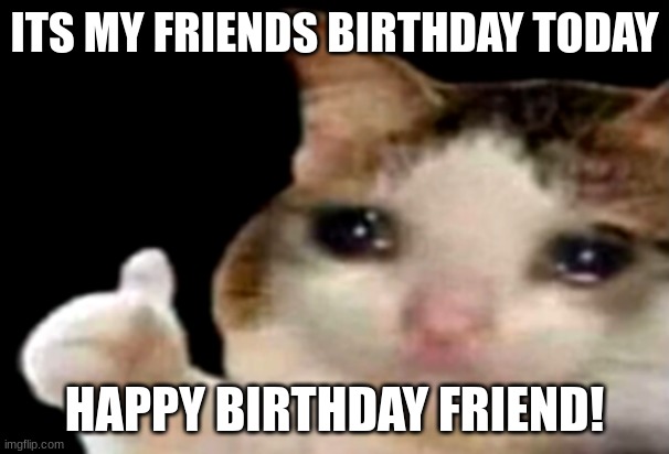 Happy Birthday | ITS MY FRIENDS BIRTHDAY TODAY; HAPPY BIRTHDAY FRIEND! | image tagged in happy birthday,happy | made w/ Imgflip meme maker