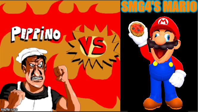 Shit starts to get real! | SMG4'S MARIO | image tagged in peppino vs insert opponent | made w/ Imgflip meme maker