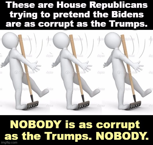 These are House Republicans trying to pretend the Bidens are as corrupt as the Trumps. NOBODY is as corrupt 
as the Trumps. NOBODY. | image tagged in house,republicans,stupid,incompetence,trump,corruption | made w/ Imgflip meme maker