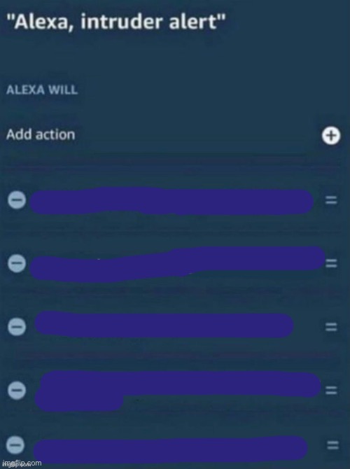 High Quality Alexa Intruder Alert Blank Meme Template